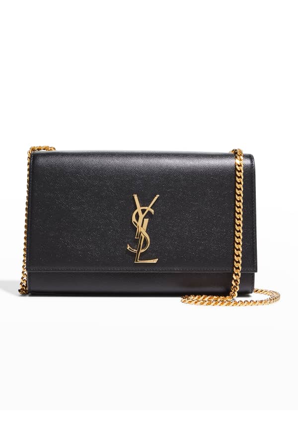 Saint Laurent Kate Supple 99 YSL Monogram Suede Shoulder Bag w/ Tassel