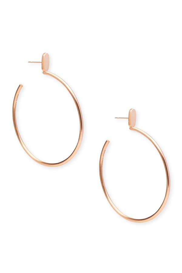 Scarlet Gold Hoop Earrings In Pastel
