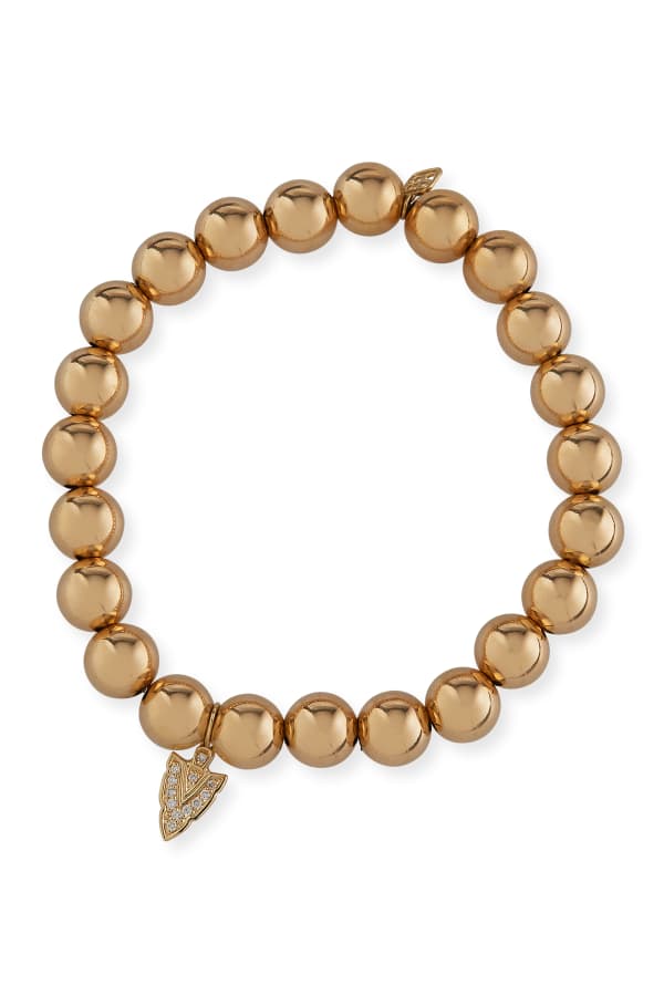 Sydney Evan 14k Diamond Rocket & Bead Bracelet Neiman Marcus