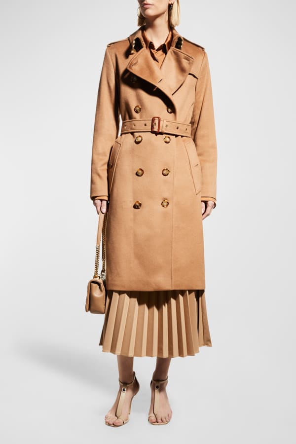 Co Cotton Twill Long Trench Coat Neiman Marcus