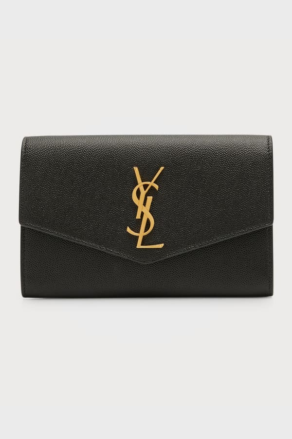 Saint Laurent Cassandre YSL Monogram Leather Wallet On Chain Neiman