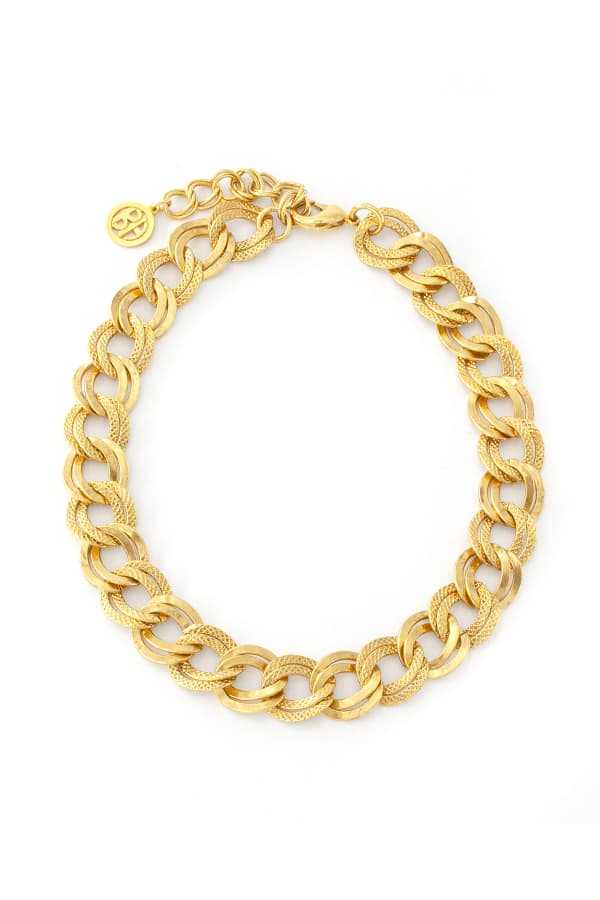 NEST Jewelry Hammered Gold Link Necklace Neiman Marcus