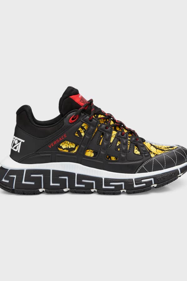 dolce & gabbana men's neon colorblock trainer sneakers