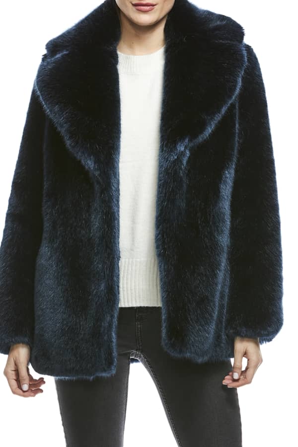 RtA Kate Oversized Faux-Fur Coat | Neiman Marcus