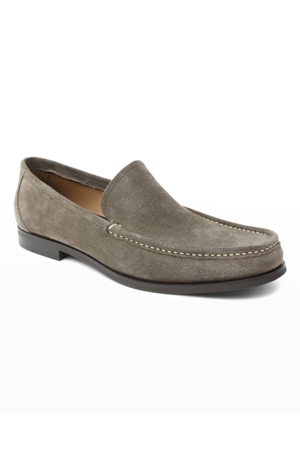 Magnanni Men's Woven Leather Penny Loafers | Neiman Marcus