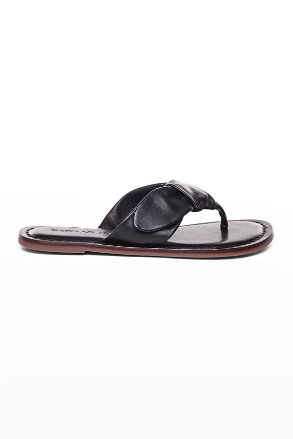 miller medallion patent leather flat thong