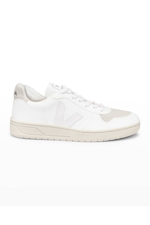 VEJA V 10 Bicolor Metallic Low Top Sneakers Neiman Marcus