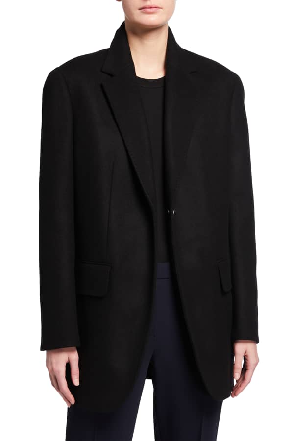Off-White Double-Breasted Garden Tool Charms Crepe Jacket | Neiman Marcus