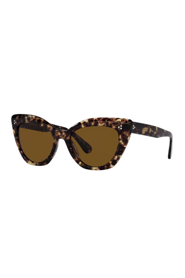 Tory Burch Round Acetate Sunglasses | Neiman Marcus