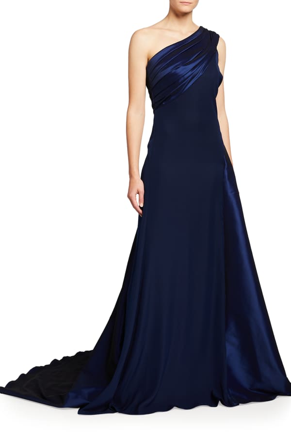 ELLIPSE JACQUARD SILK TWILL GOWN main image 1