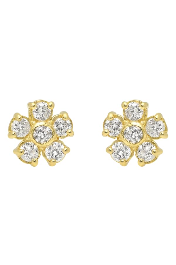 Roberto Coin Mini Diamond Cross Stud Earrings | Neiman Marcus