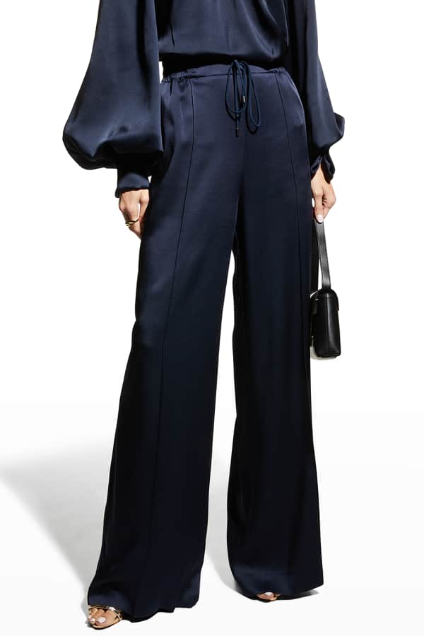 Osca Pant in Viscose Giardino Satin Print