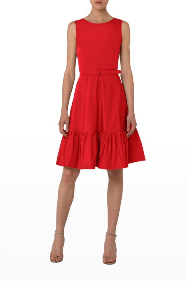 Nauti Nati Checked Bell Sleeve Fit  Flare Dress