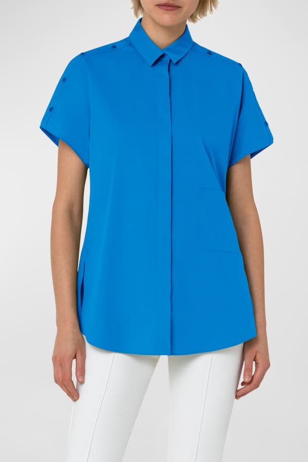 Vince Seamless HighNeck ElbowSleeve Top Neiman Marcus