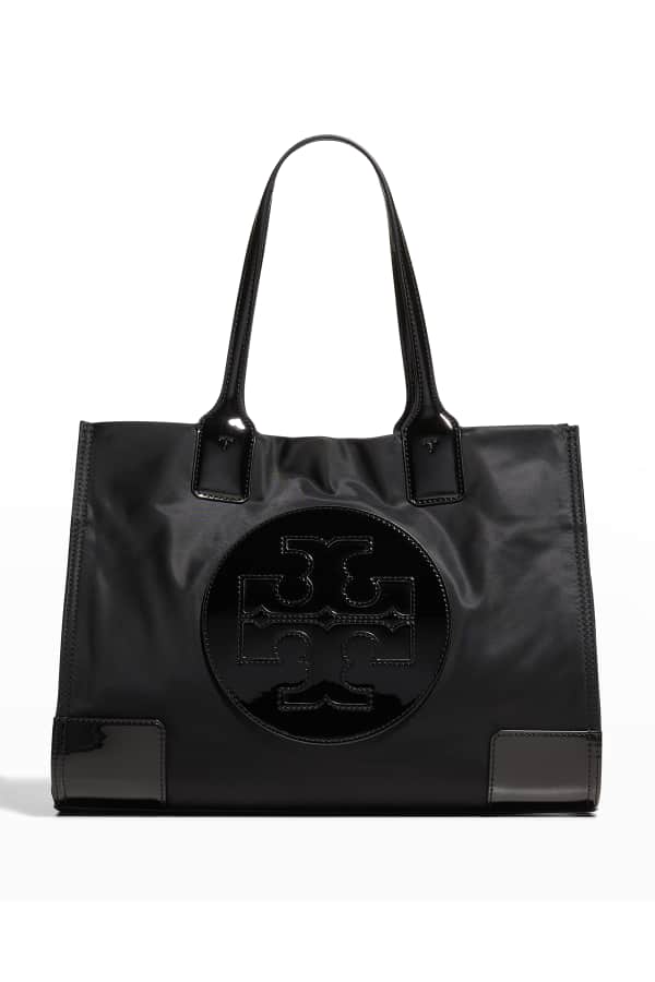 Tory Burch Ella Patent Quadrant Top Handle Tote Bag Neiman Marcus