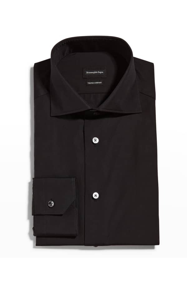 Eton Men's Slim-Fit Solid Silk Dress Shirt | Neiman Marcus