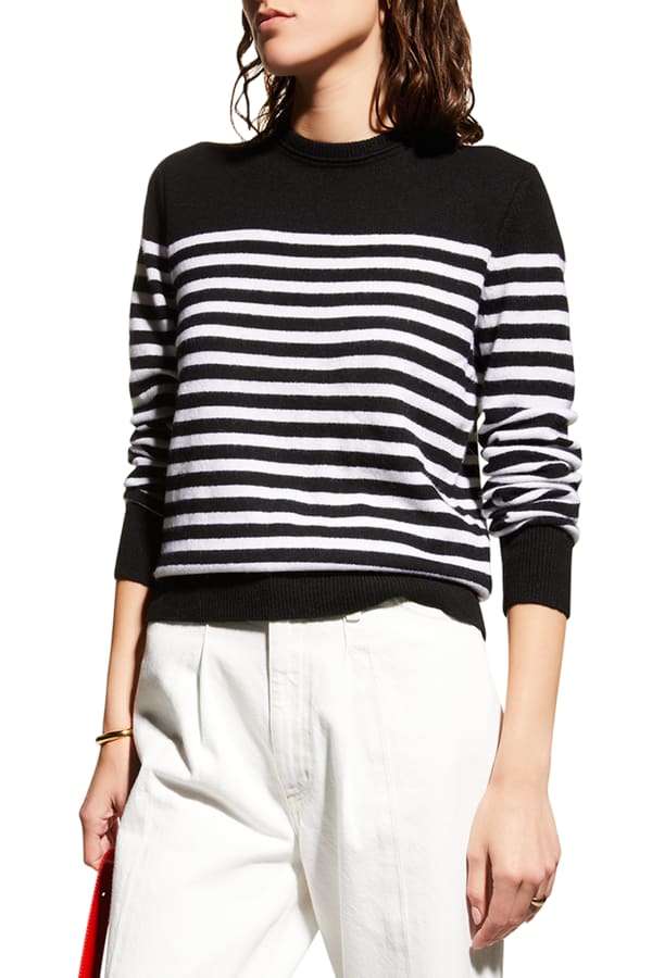 Emma Sanni Ls Striped Shirt Cashmere Blue