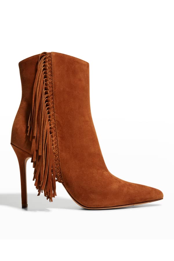 suede stiletto booties