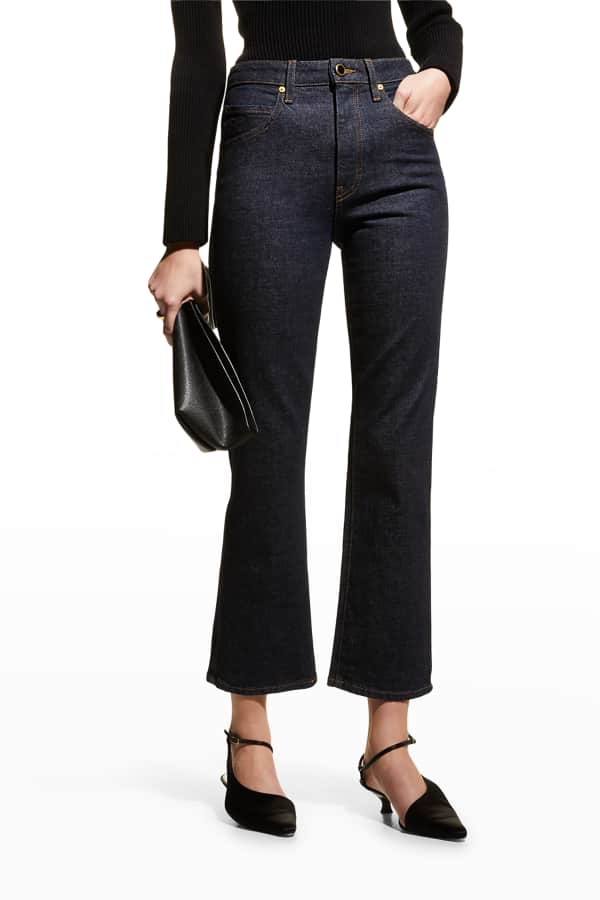 Ramy Brook Cindy HighRise Flare Stretch Denim Jeans Neiman Marcus