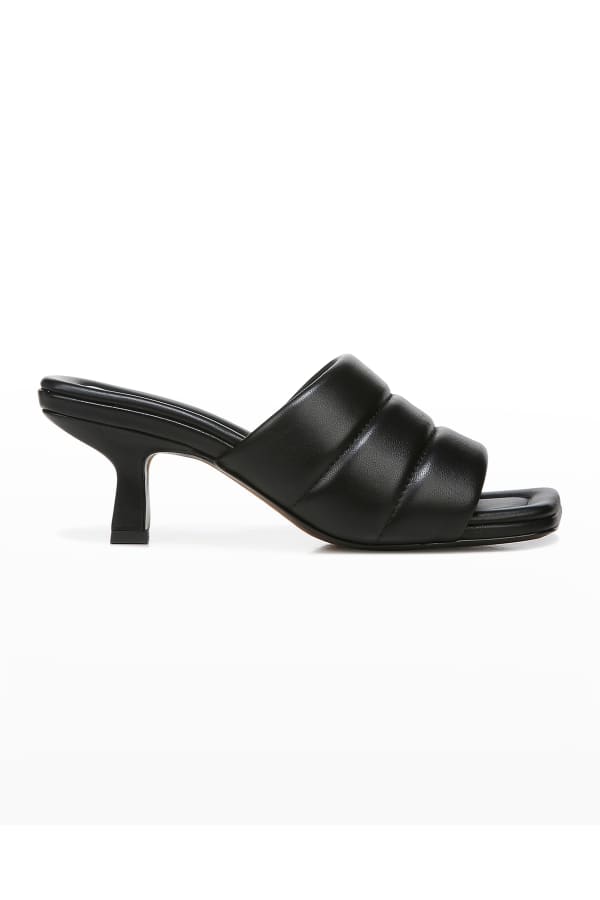 Wandler Ava Kitten-Heel Slide Sandals | Neiman Marcus