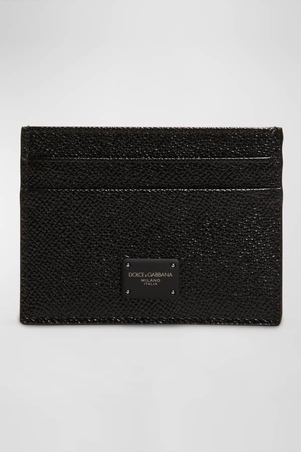 Thom Browne Men's Pebbled Leather Card Holder Neiman Marcus