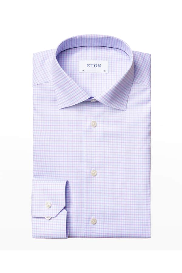 Eton Men's Contemporary-Fit Check Dress Shirt | Neiman Marcus