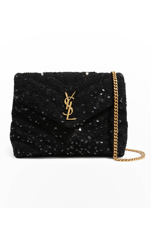 Saint Laurent LouLou YSL Small Quilted Denim Shoulder Bag Neiman Marcus