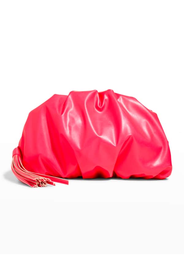 Rebecca Minkoff Ruched Metallic Zip Clutch Bag | Neiman Marcus