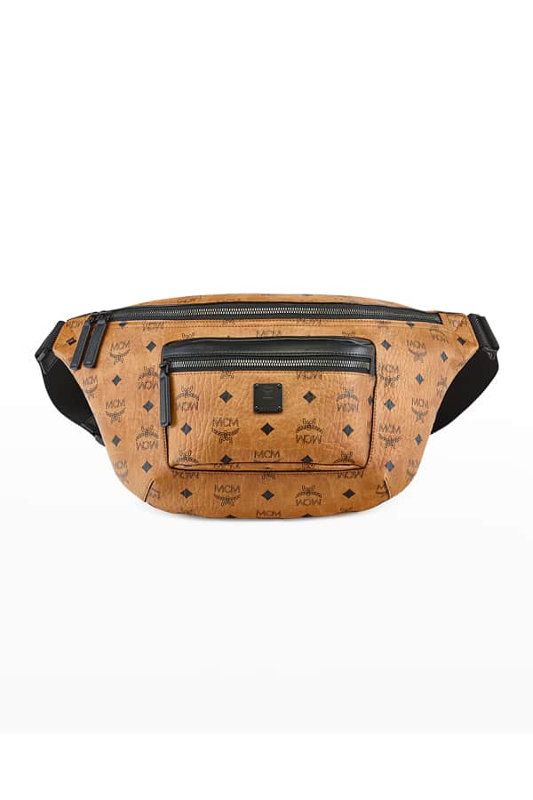 MCM Men's Signature Visetos Crossbody Bag Neiman Marcus