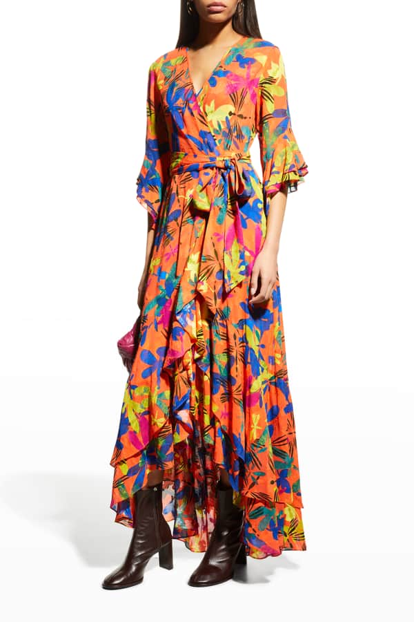 Farm Rio Flower Tapestry Maxi Dress Neiman Marcus