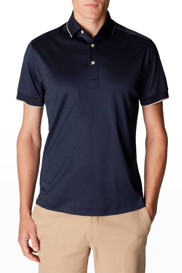 Faherty Men's Sunwashed Short-Sleeve Polo Shirt with Pocket | Neiman Marcus