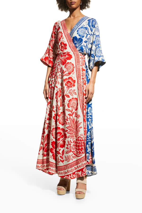 Miguelina Farrah Floral Cutout Maxi Dress | Neiman Marcus