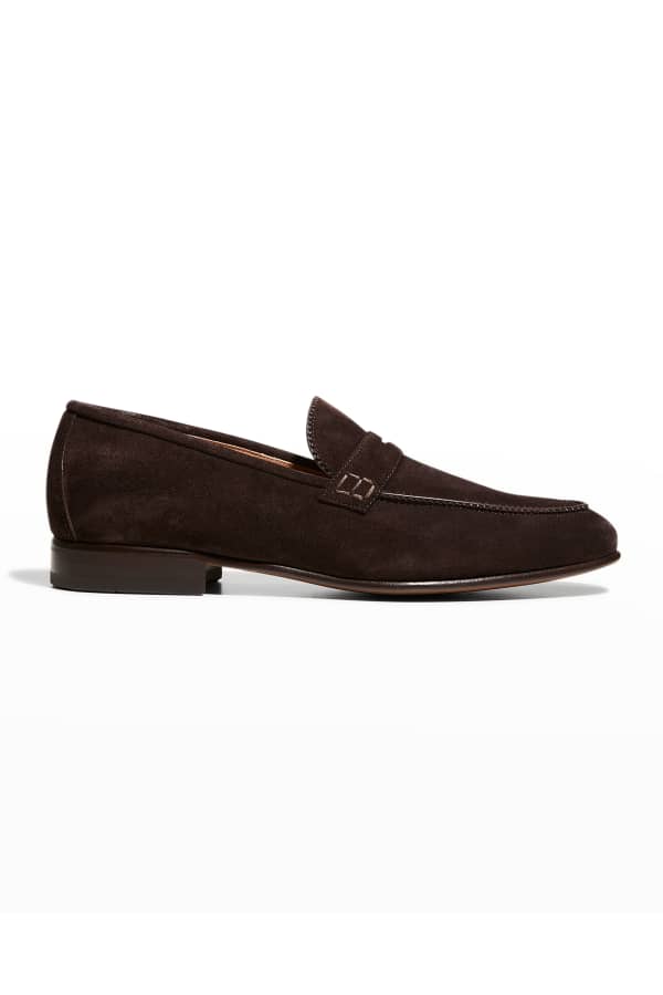 TOM FORD Men's Formal Suede Penny Loafers | Neiman Marcus