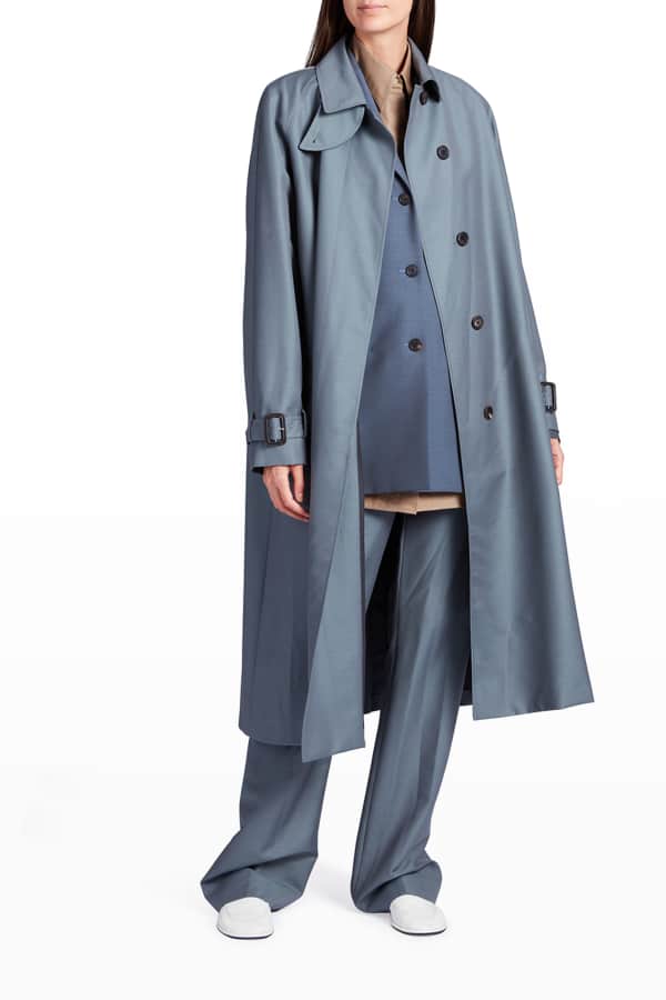 Vince Belted Wool Trench Coat | Neiman Marcus