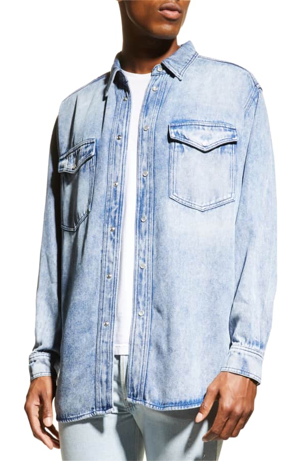 FRAME Men's Denim Shirt Jacket Neiman Marcus