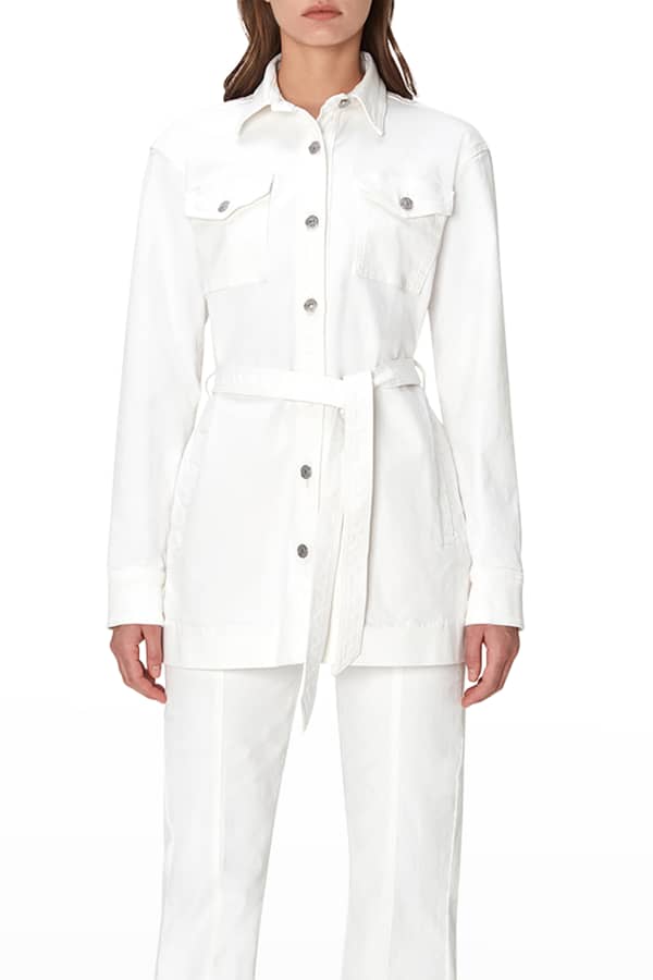 L'Agence x Bert Stern Karissa Oversized Denim Jacket | Neiman Marcus