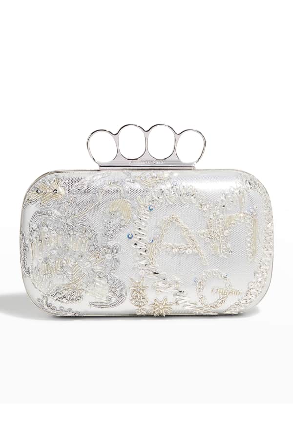 Alexander McQueen Spider Jeweled Four-Ring Clutch Bag | Neiman Marcus