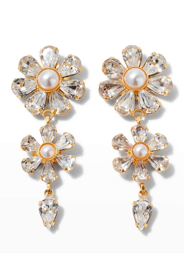 Jennifer Behr Kalina Flower Drop Earrings | Neiman Marcus
