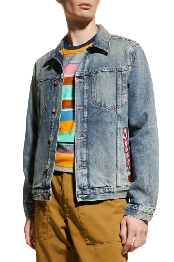 Vince Men's SherpaLined Corduroy Trucker Jacket Neiman Marcus