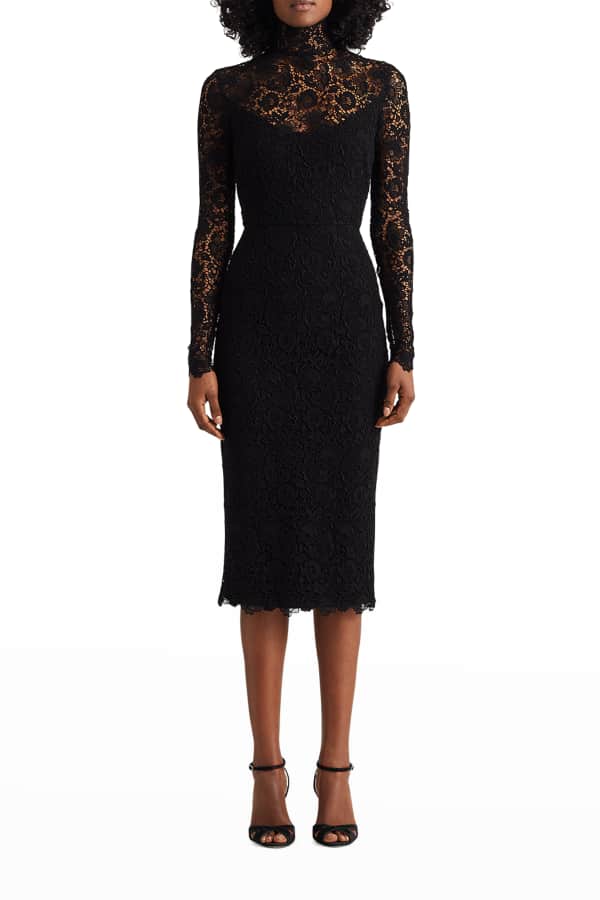 Ever New Long-Sleeve Midi Lace Cocktail Dress with Side Cutouts ...