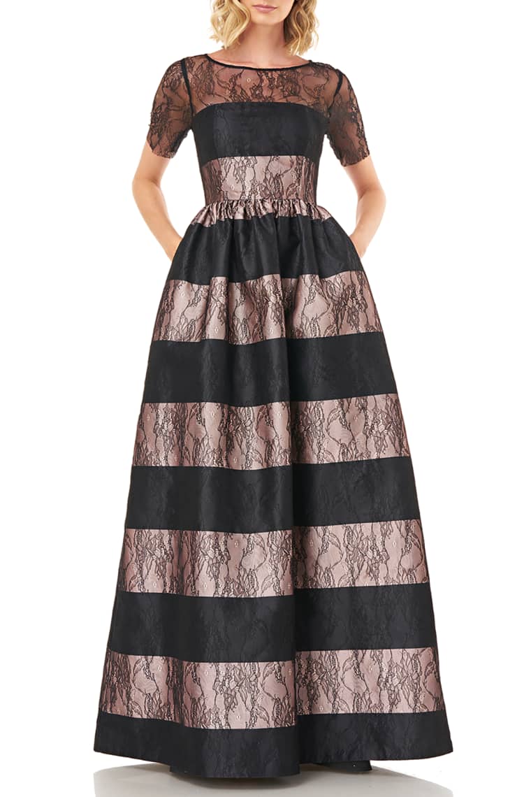 kay unger gingham gown