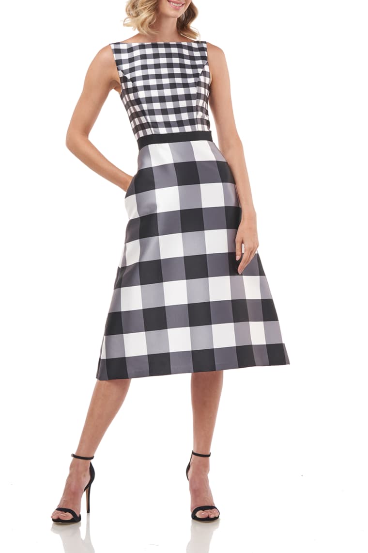 Kay unger gathered waist evening dress clearance