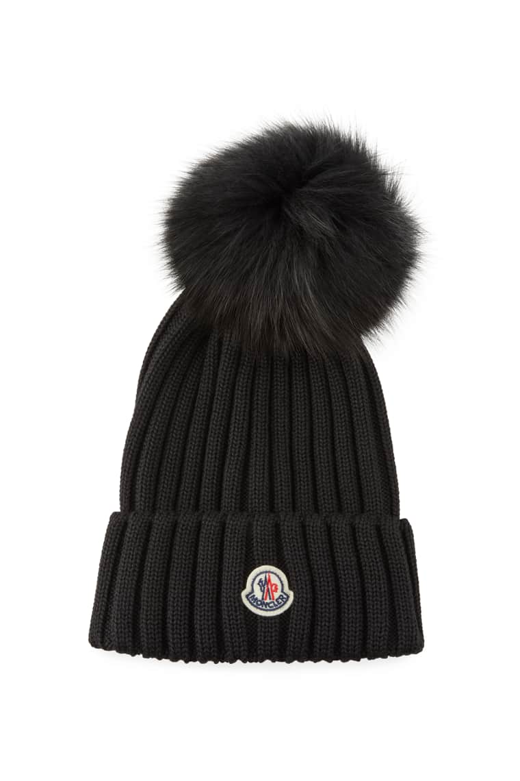 black moncler hat