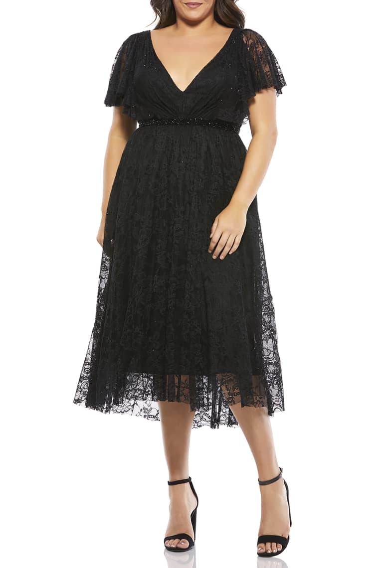 Plus size black elegant dress clearance