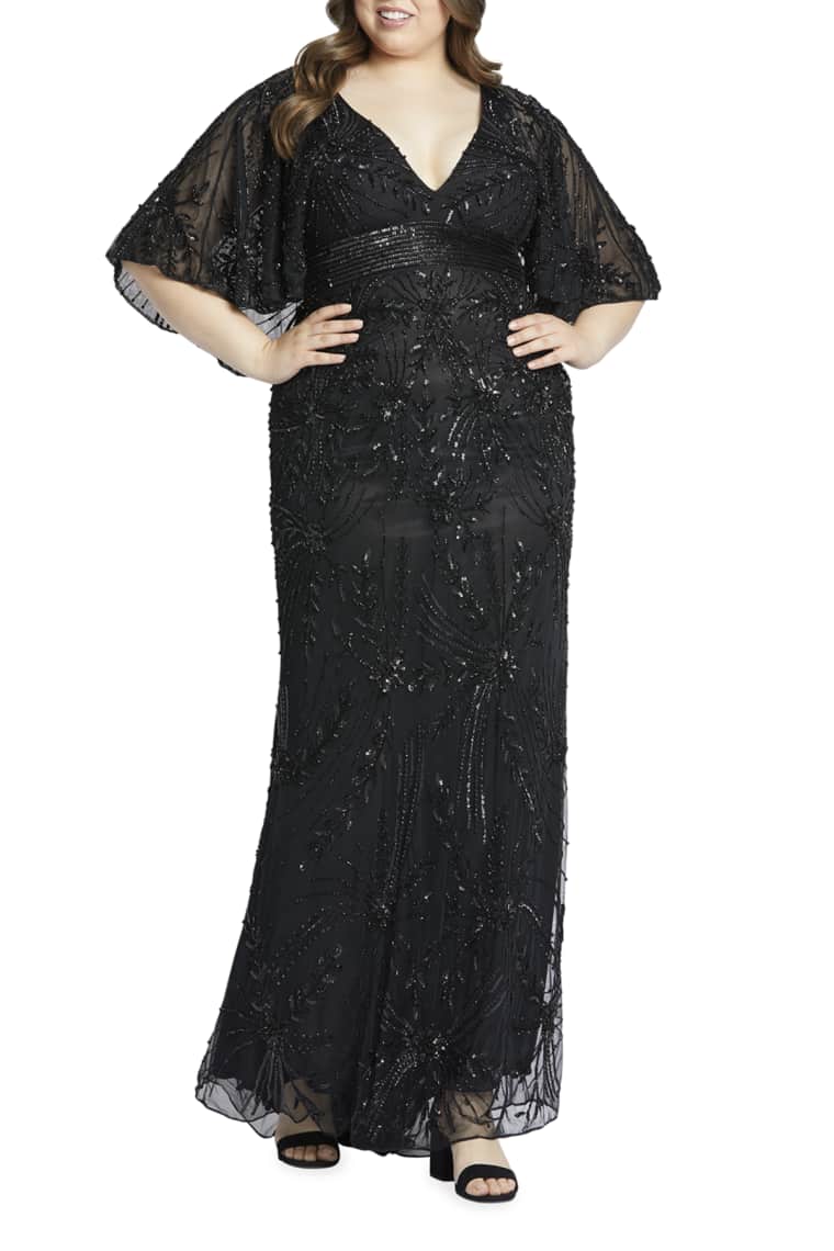 plus black gown
