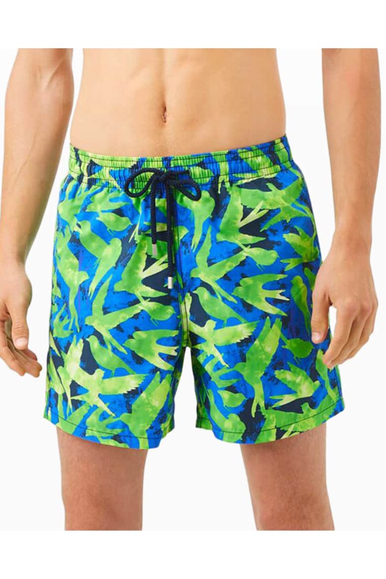 Vintage Mens Beach Shorts Vintage Lettering ny and New York Flag of The USA Loose Tropical Swimming Trunks Short 