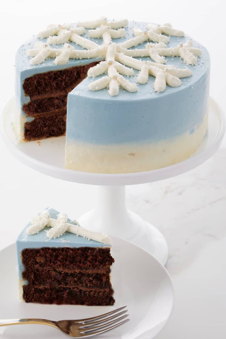 The Dark Chocolate Bakery Snowflake Chocolate Fudge Cake