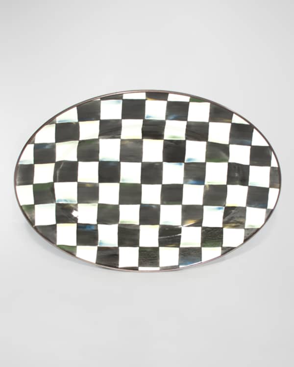 Courtly Check Enamel Serving Platter