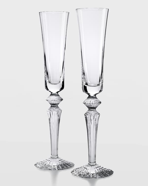 Baccarat Crystal Diamant Champagne Flute Set of 2