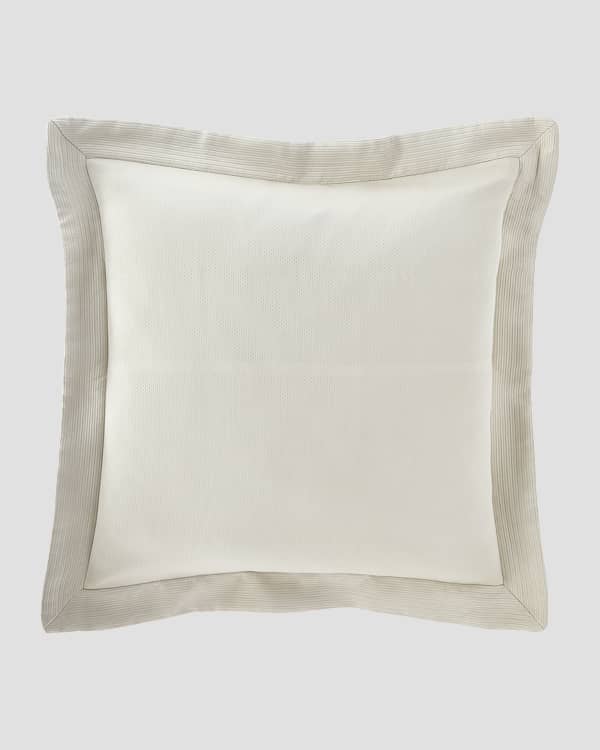 Peacock Alley Standard Angelica Pique Sham with Script Monogram